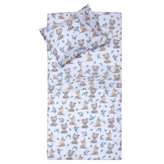 Σεντόνια Σετ Λίκνου 80x100 Viopros Κάρλι Λευκό